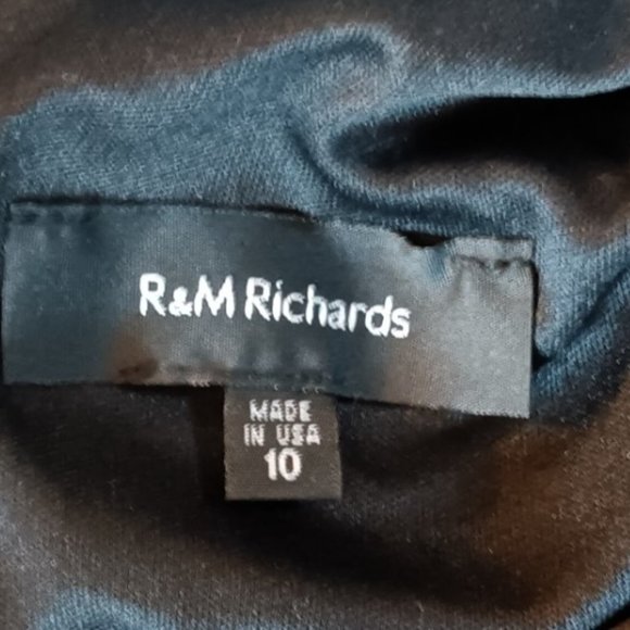 R & M RICHARDS Asymmetric Jumpsuit with Overlay and Rhinestone Shoulder Strap - Picture 8 of 9